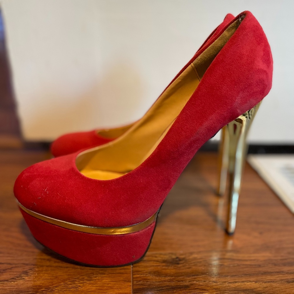 Red and Gold Stiletto
